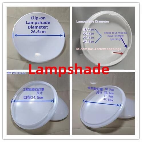 2 Pcs Flush Mount Ceiling Light Covers Plastic Mushroom
