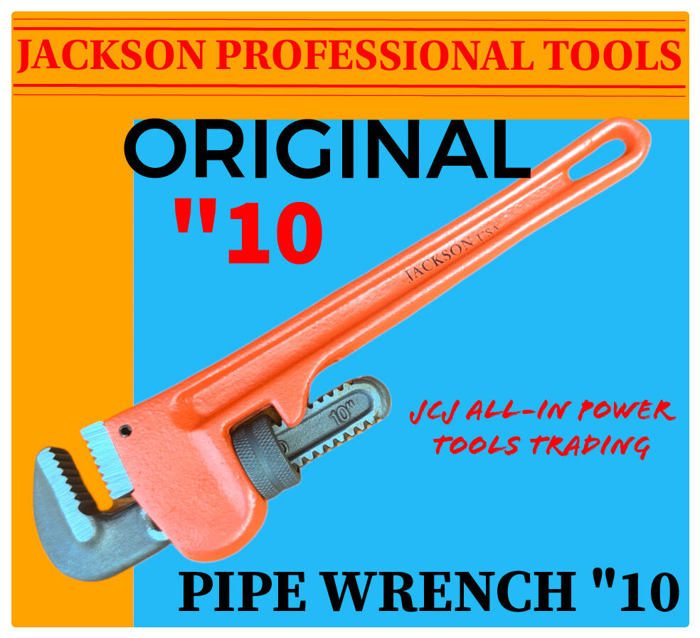 HEAVY DUTY PIPE WRENCH "10 JACKSON PROFESSIONAL TOOLS/ ORIGINAL PIPE