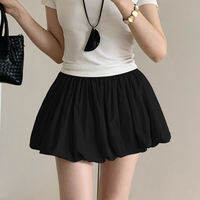 YISOF | Yellow Flower Bud Short Skirt High Waist Versatile Loose A-Line