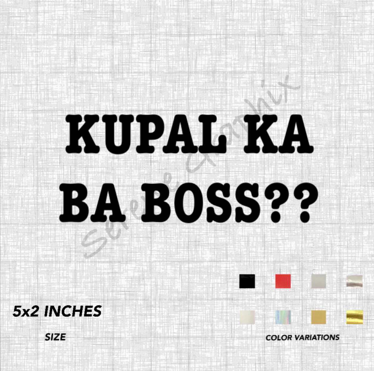 Shop Kupal Kaba Boss Sticker Online with Best Discounts and