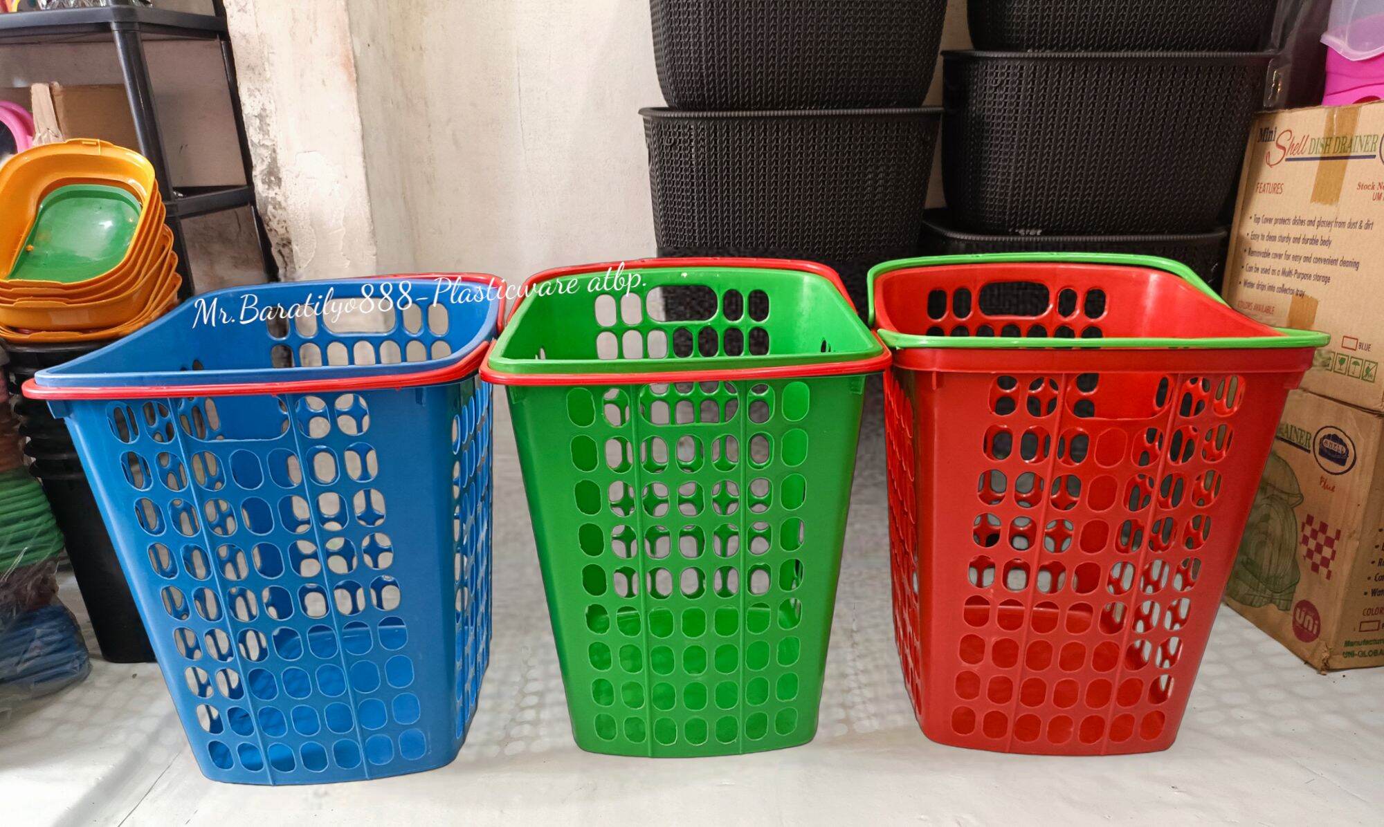 Laundry Basket with Handle/Colored Hamper (LARGE SIZE) Lazada PH