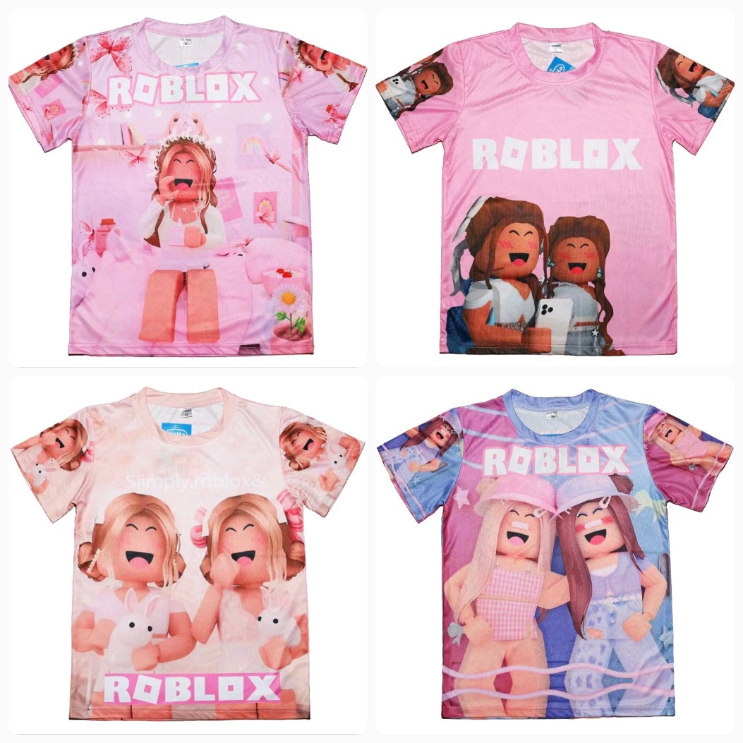 Roblox T-Shirt for Kids Girls Game Cartoon Print Shirt Clothes