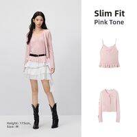 Semir | Flirty Ruffled Knitted Sweater Cardigan Set