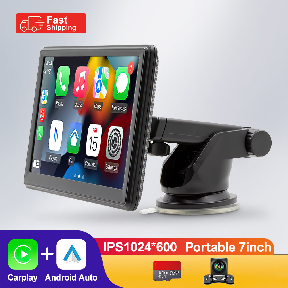 Portable Touch Screen 7inch IPS CarPlay Android Auto Car Radio ...