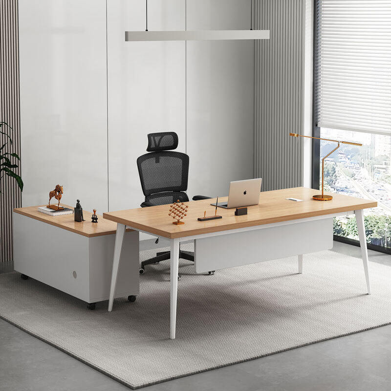 Minimalist Office Desk and Chair Executive Office Simple Modern Staff ...