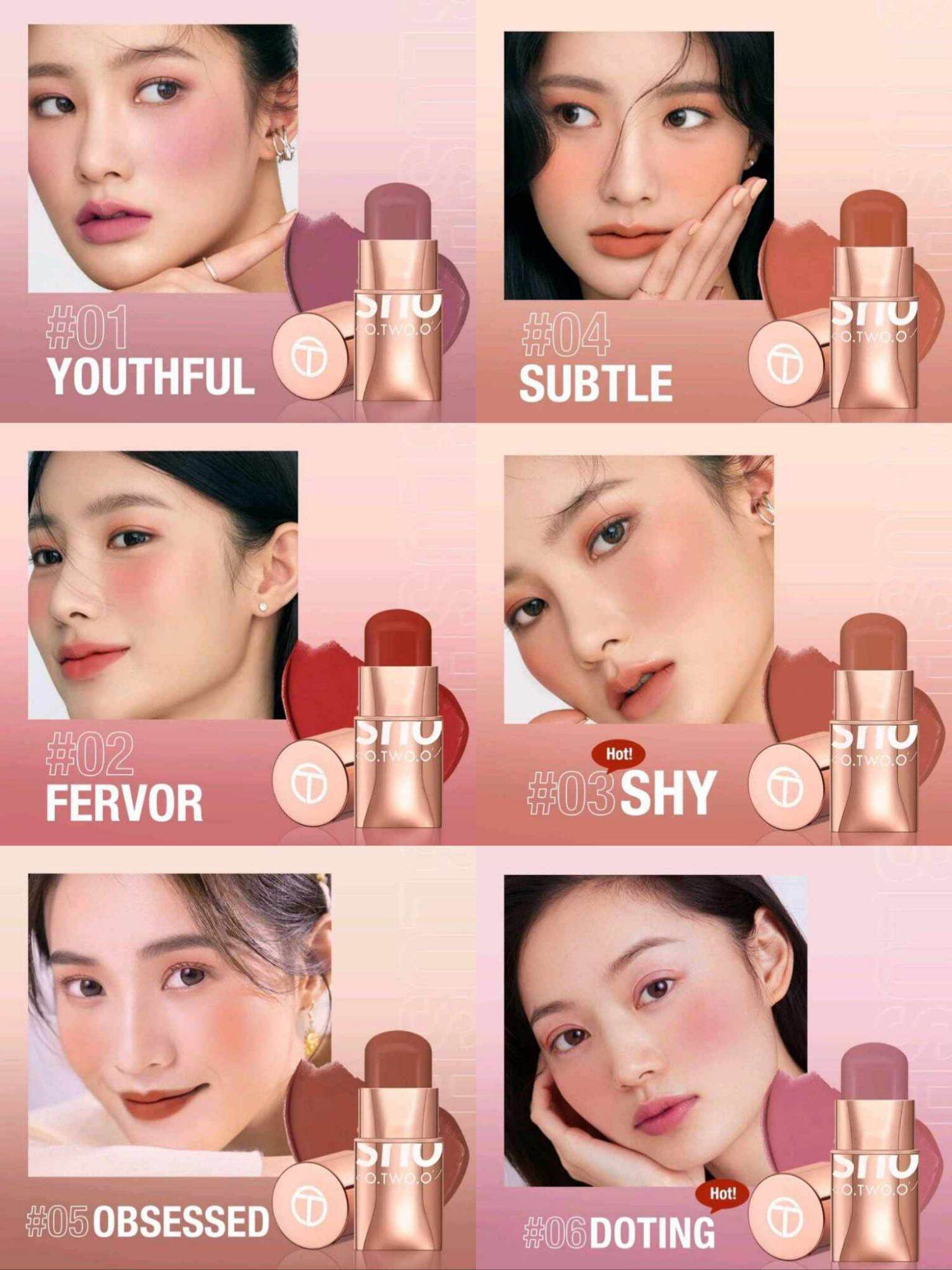 Otwoo Make Up BLush on Stick Hydrating GLoss Lip & Cheek