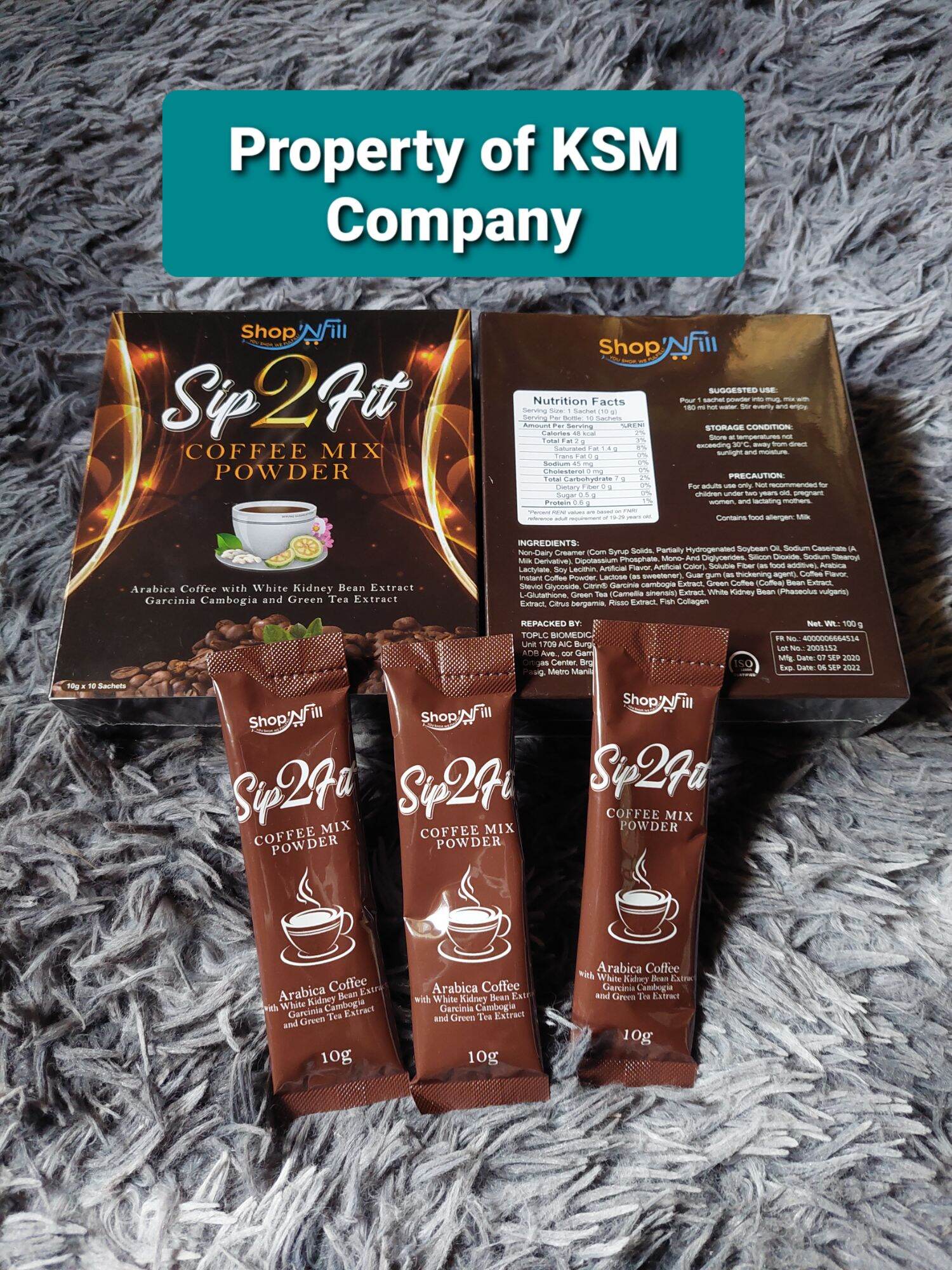 Sip2Fit Coffee Authentic Slimming & Whitening w/ Glutathione (10