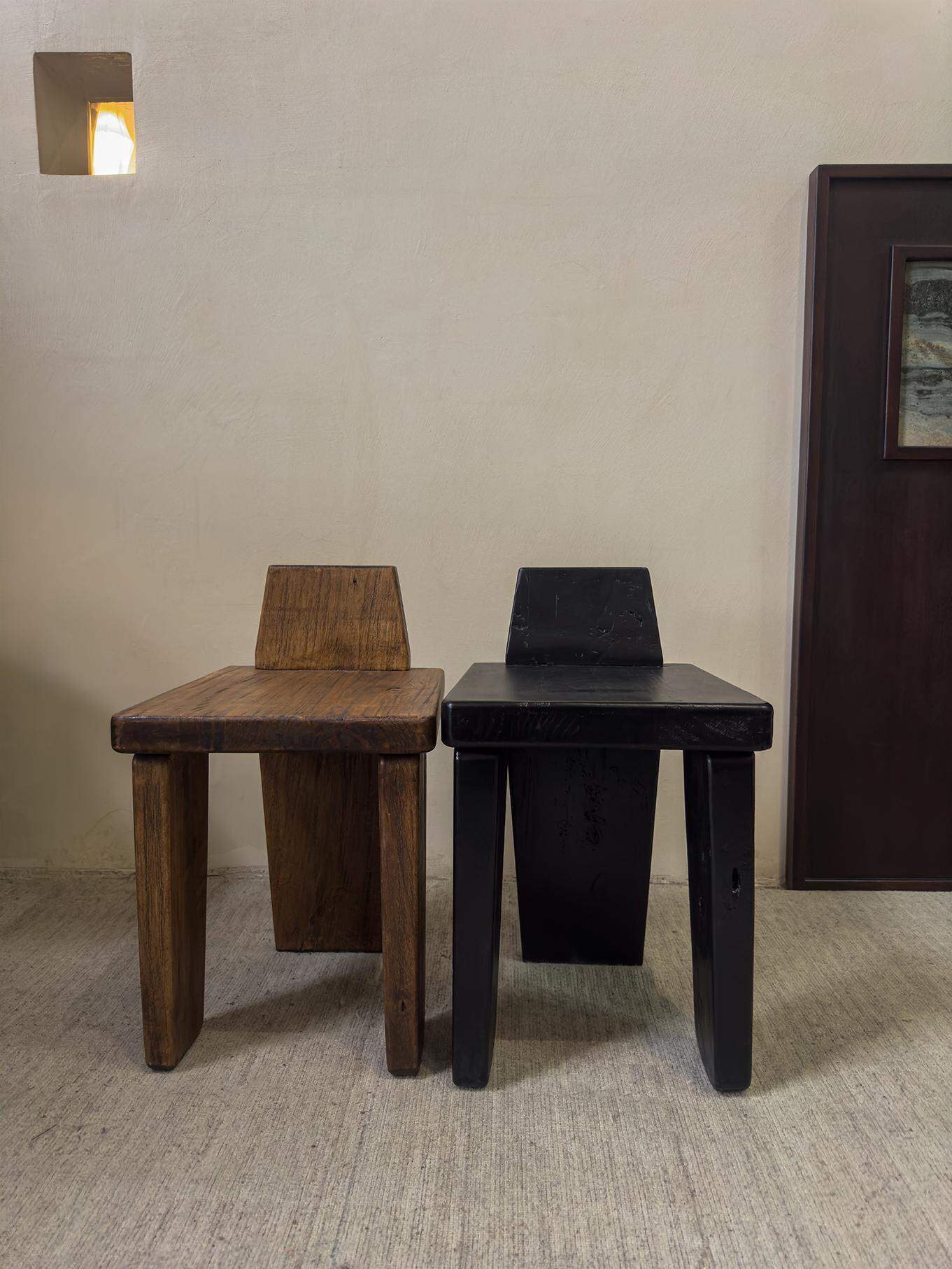 Simple Designer Wooden Dining Chair Home Use Luok Short Stool Minimalist Style Rural Homestay Hotel Furniture Artistic Pattern Presyo  7,819 Piso*Libreng Shipping