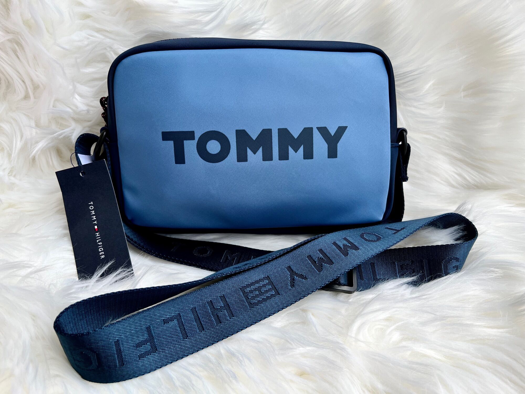 tommy hilfiger sling bag blue
