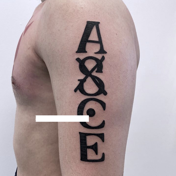 One Piece Cos Portgas D. Ace English Letters Tattoo Sticker Waterproof Men's and Women's Long-Lasting Finger Back Arm Simulation