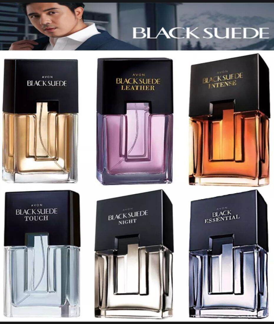 Black suede perfume online avon