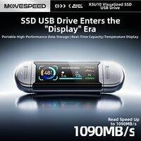 MOVESPEED | Smart Screen Type-C Dual Interface High Speed Solid State USB Flash Drive
