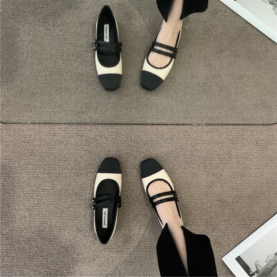 French Style Chanel Style Shoes Women's Spring and Summer 2023 New Korean Style  Vintage Mary Jane Shoes Flat Bottom Wanwan Lei Style Pumps