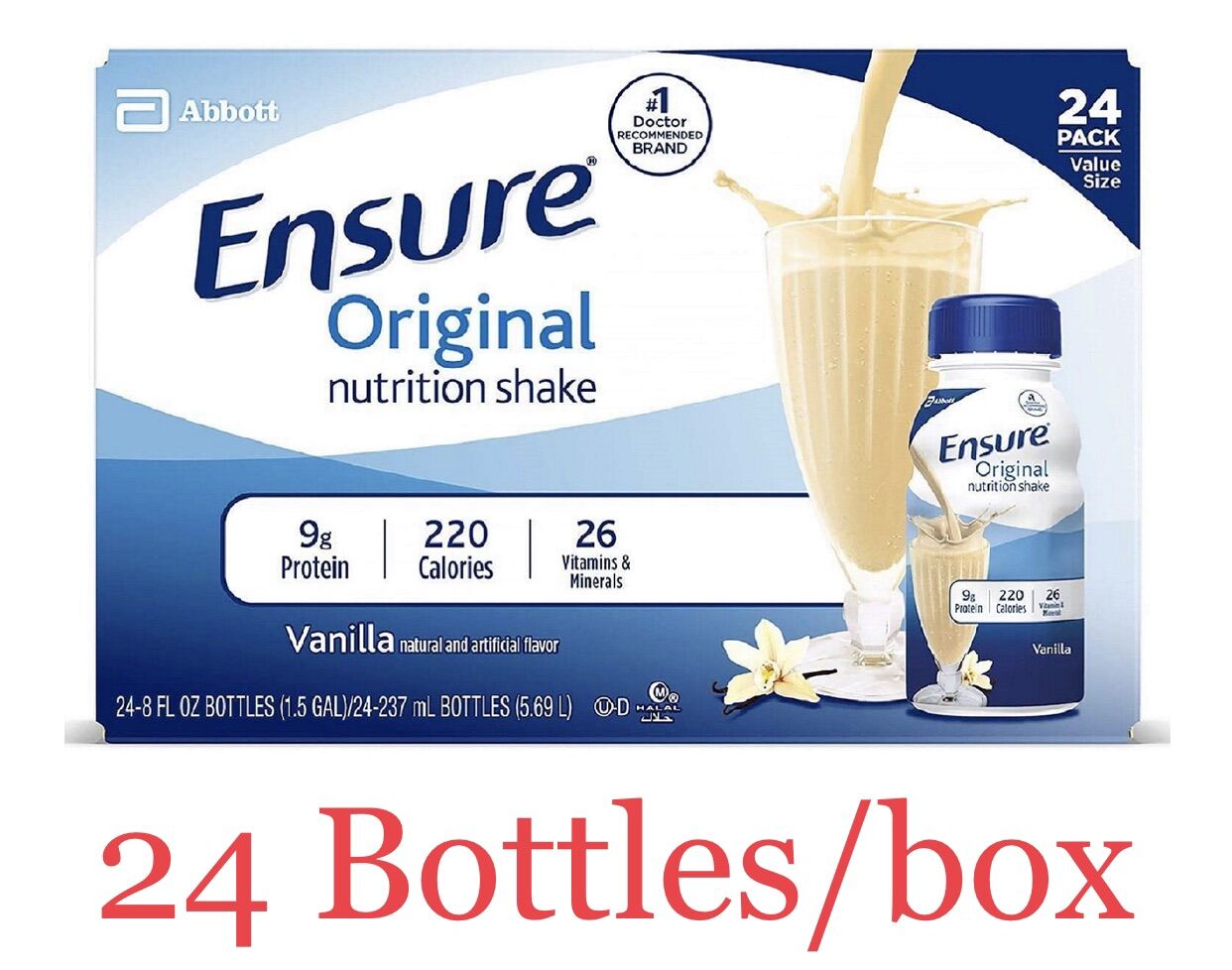 Ensure Vanilla (EXPIRATION DATE April 2023)1 box 24’sBottle per box of