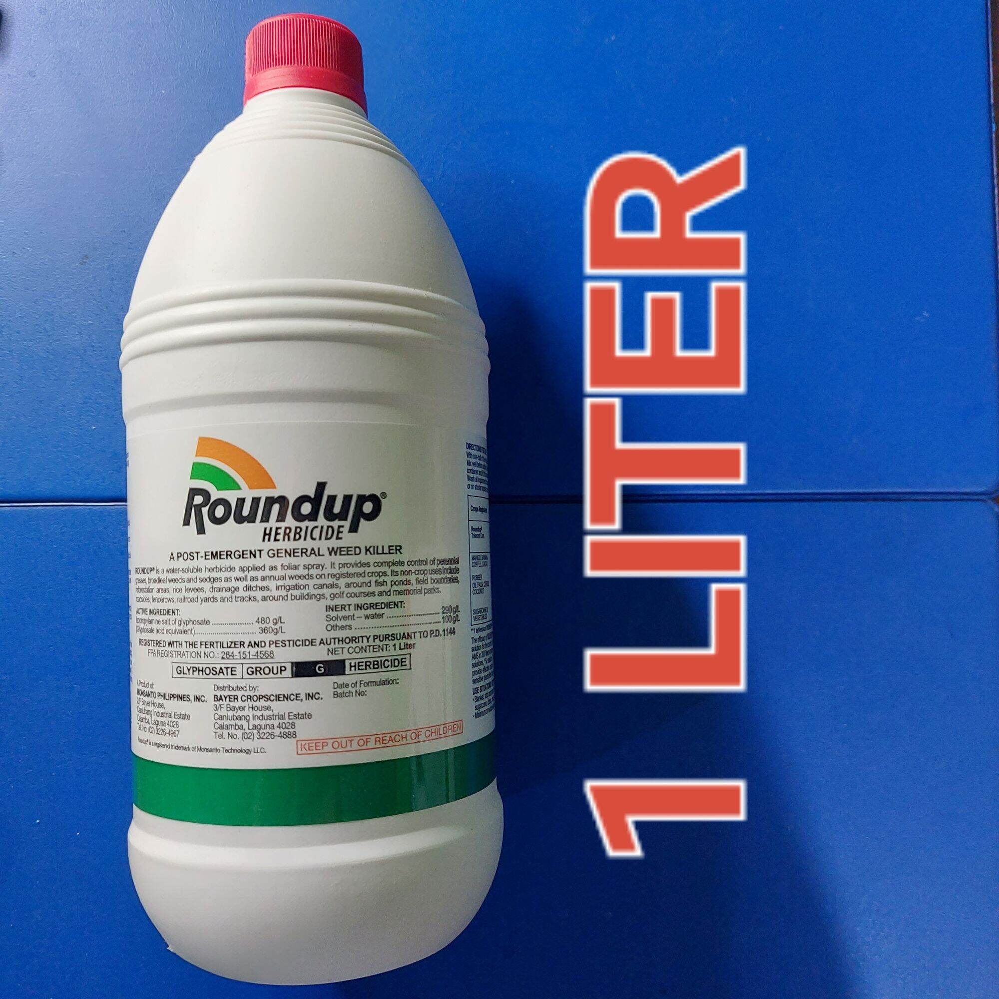 Round Up 480 SL (1 Liter) Glyphosate Herbicide By BAYER | Lazada PH