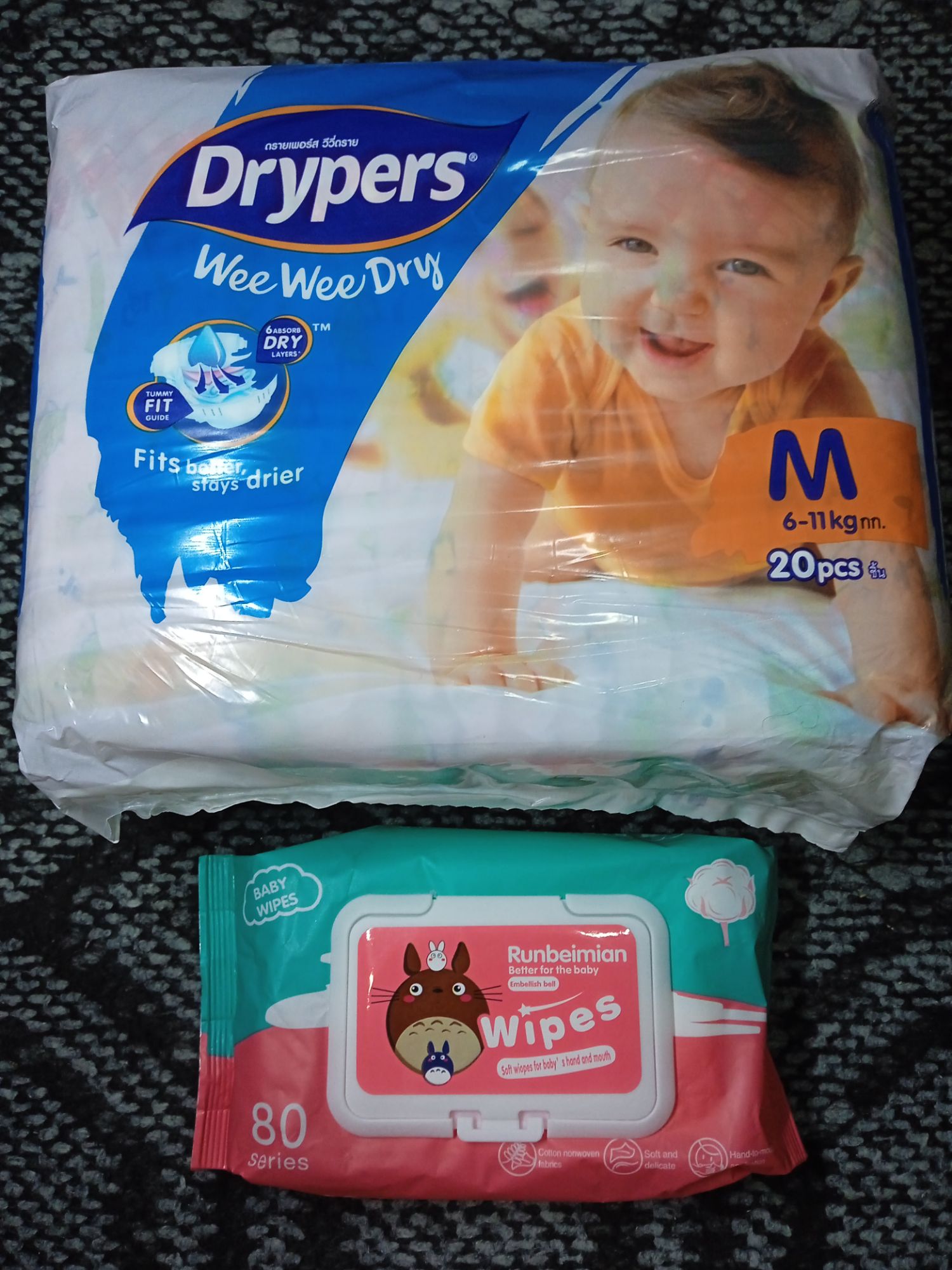 Drypers medium 20 pcs with baby wipes | Lazada PH