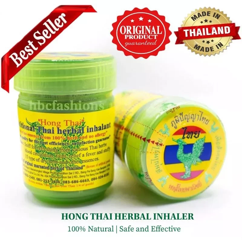 Hong Thai Inhaler Thailand Original Hong Thai Traditional Thai Herbal Inhalant / Inhaler made in