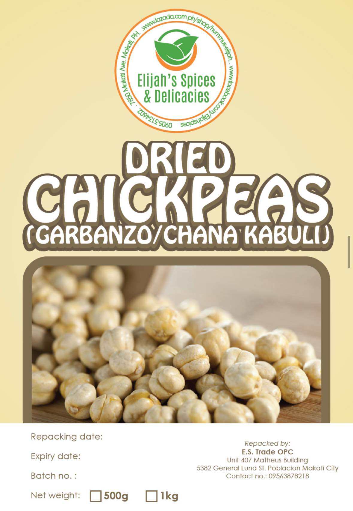 Garbanzo (12mm Large Size)/ Chana Kabuli (Dry Chickpeas) Expiration
