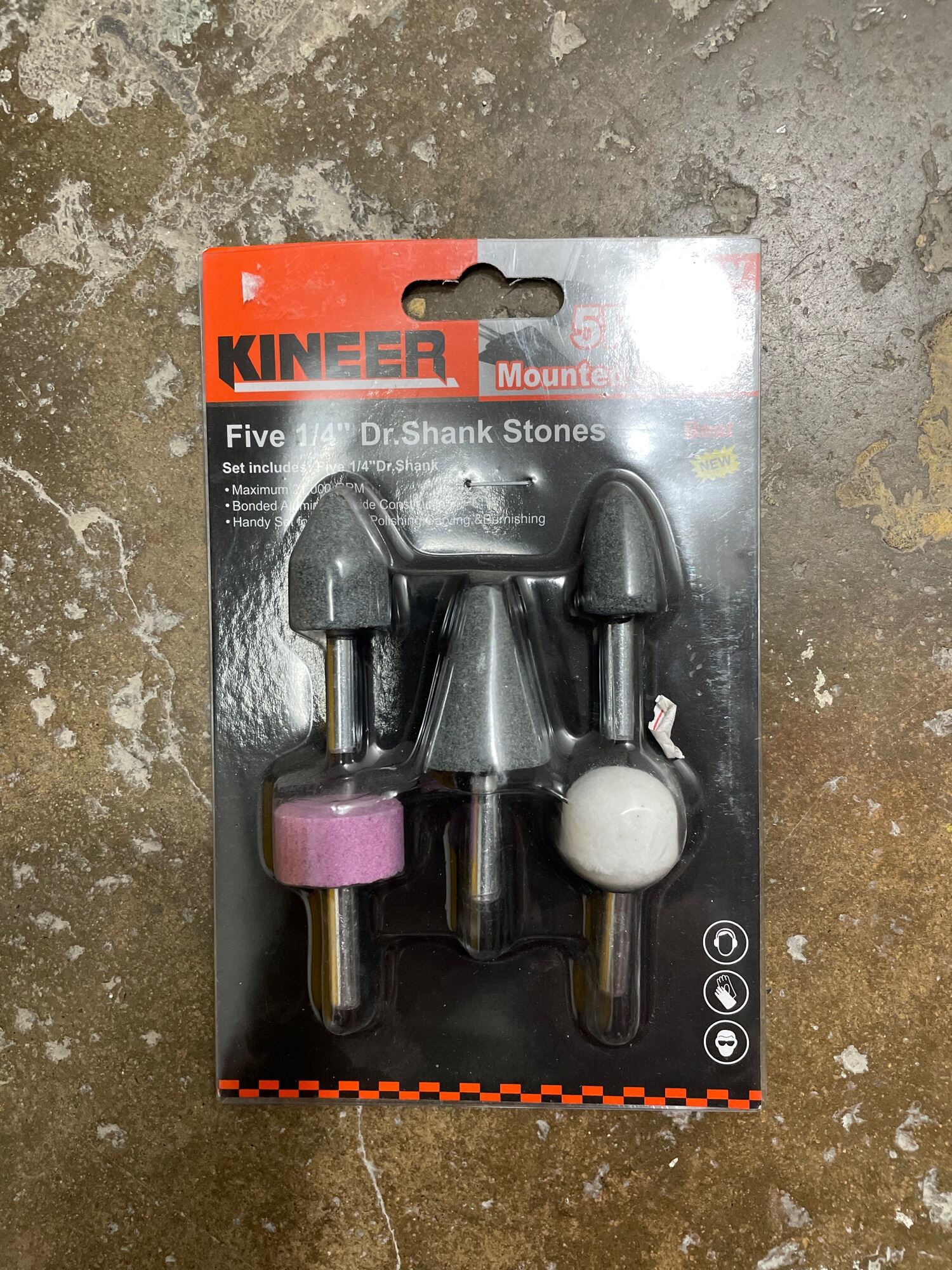 Kineer Shank Abrasive carving polishing Mounted Stone rotary bit set