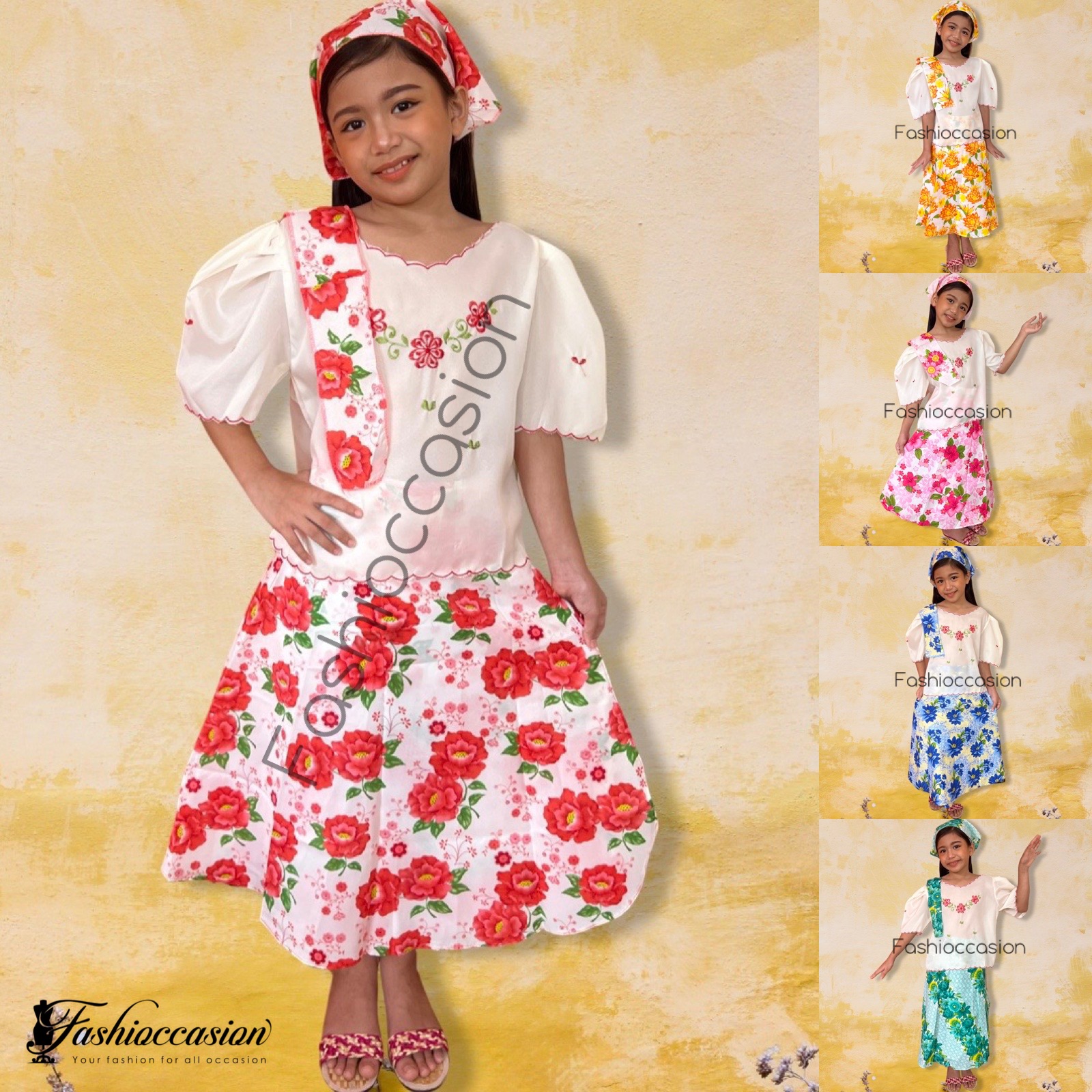 Baro'T Saya Or Kimona'T Patadyong For Buwan Ng Wika Costume For Kids |  Lazada Ph