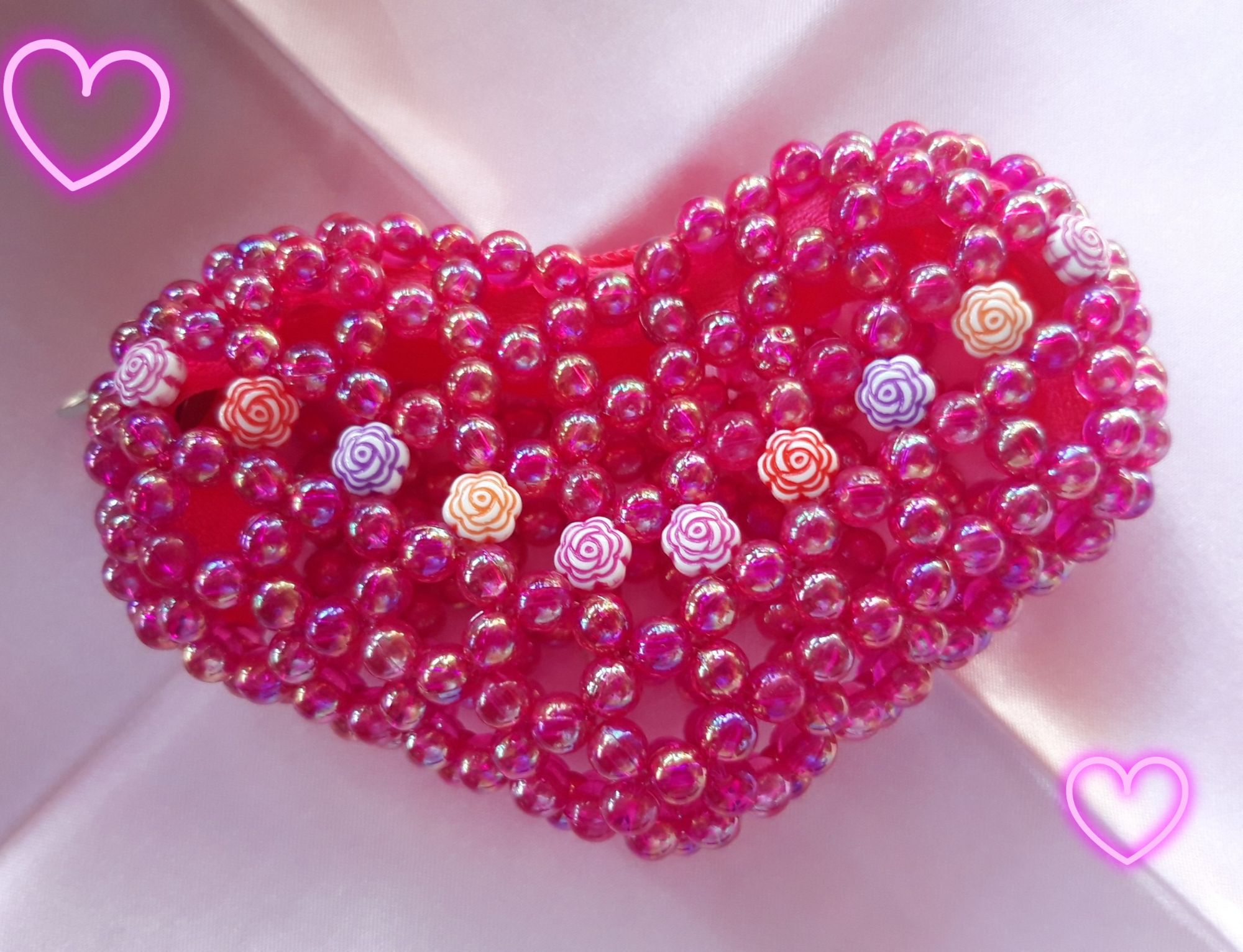 Valentines Day Beaded Coin Purse