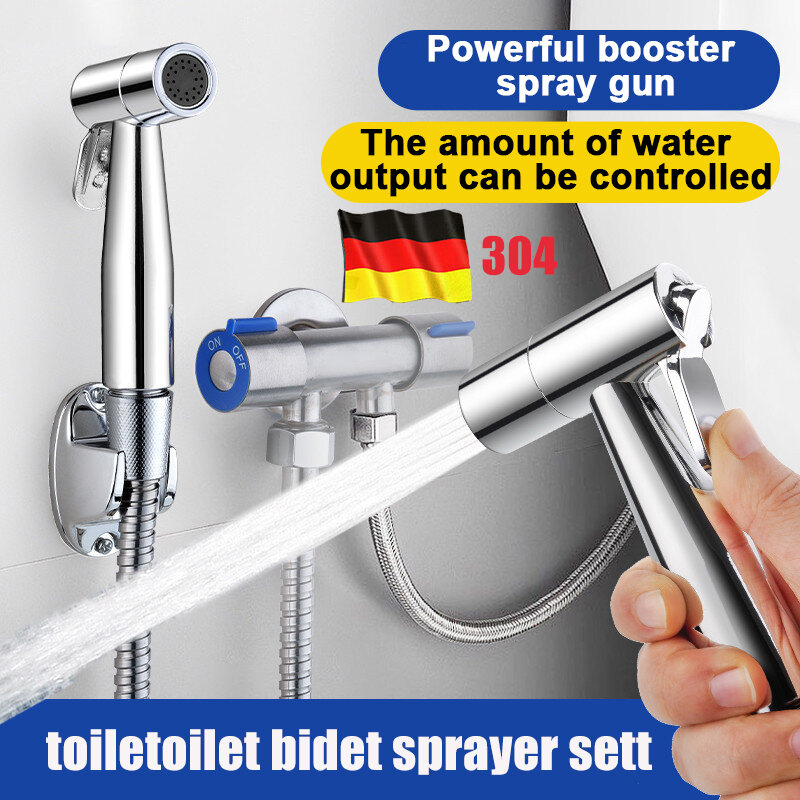 Germany Stainless Steel Bidet Sprayer Set with Holder and Hose