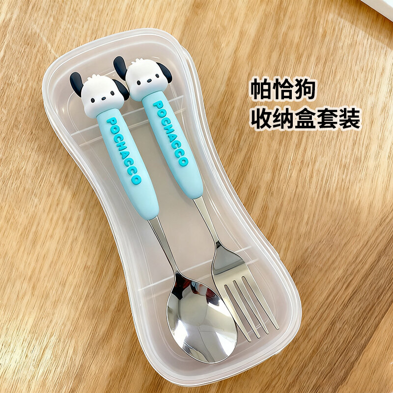 Cute Stainless Steel Spoon Fork Set Food Grade Cartoon Cutlery Beautiful Cake Fork Lovely Kawaii Design Dining Utensils