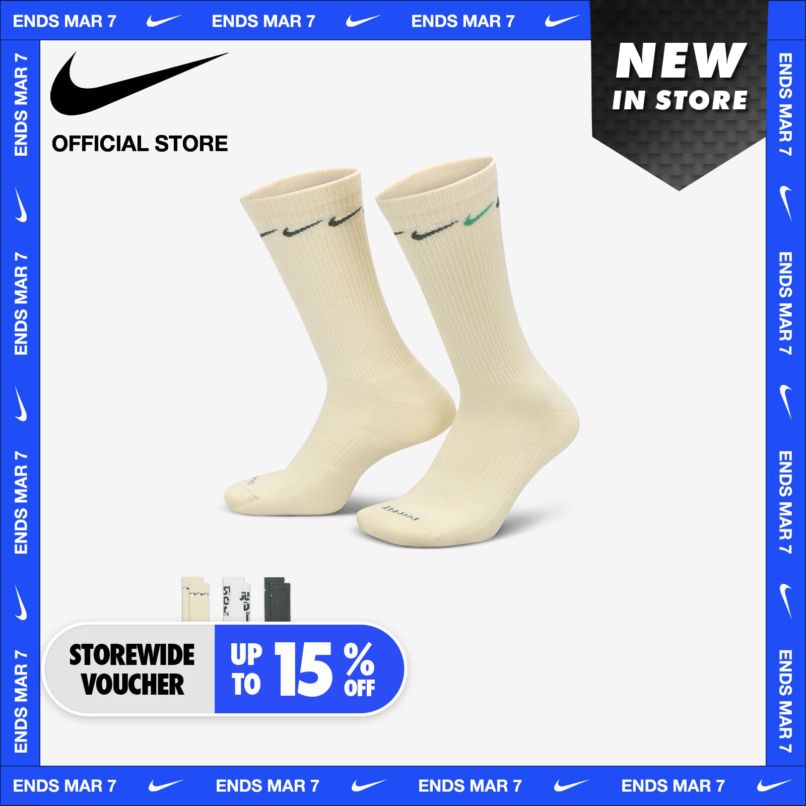 Nike Everyday Plus Slouchy Cushioned Crew Socks (1 Pair)