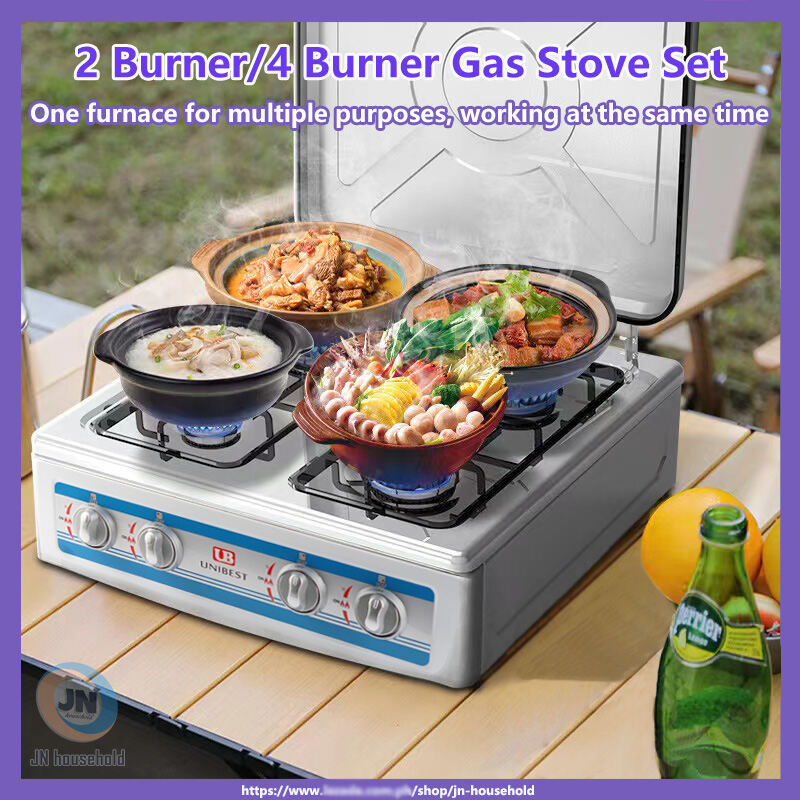 Stainless Steel Gas Stove with Conversion Protection and Cover