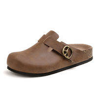 MADEN | Leather Casual Loafer Sandals Thick Sole