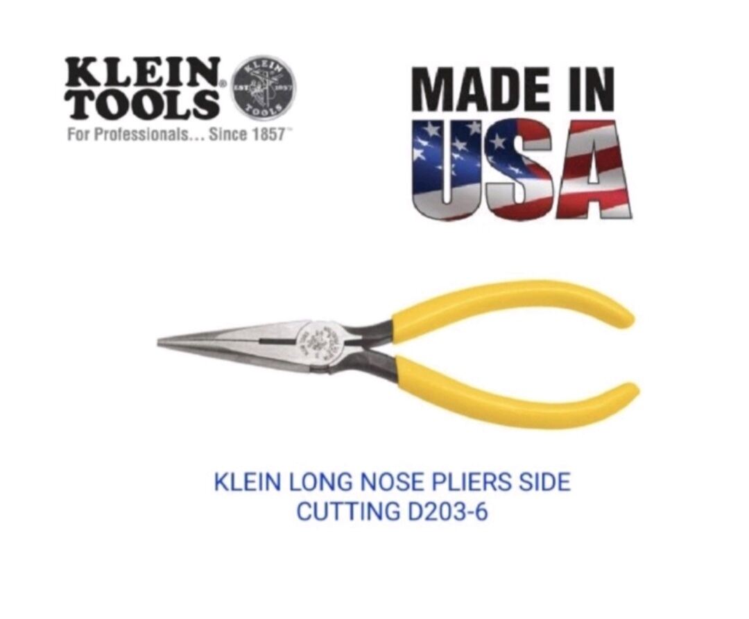 Klein Tools Side-Cutting Long-Nose Pliers D203-8