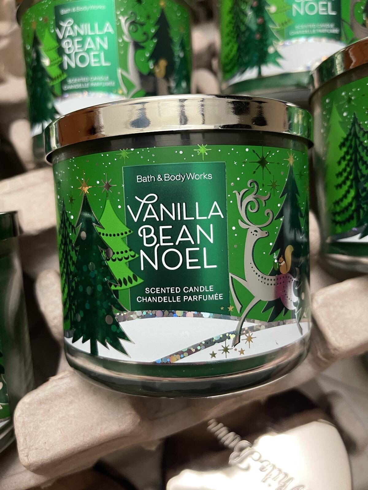 BATH AND BODY WORKS 3WICK CANDLE, VANILLA BEAN NOEL, 14.5 oz/411g