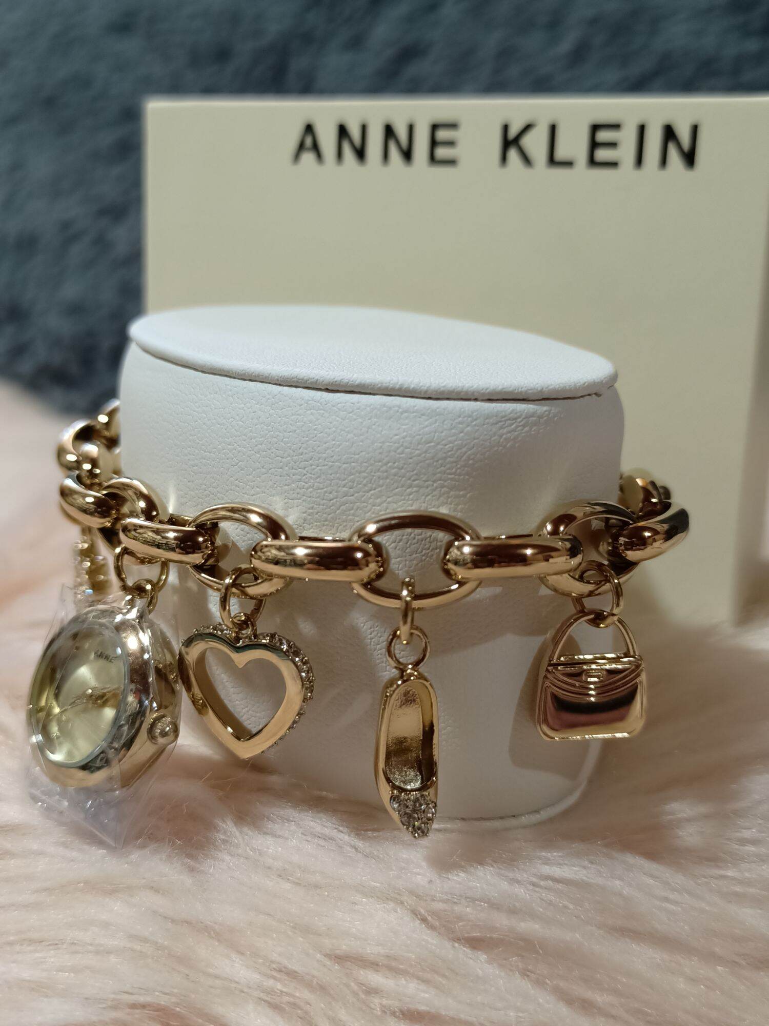 Anne klein charm bracelet watch best sale