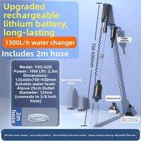 Sunsun Electric Aquarium Water Changer and Cleaning Tool with Suction Feature for Fish Tank Maintenance Includes 4 Replacement Cleaning Heads