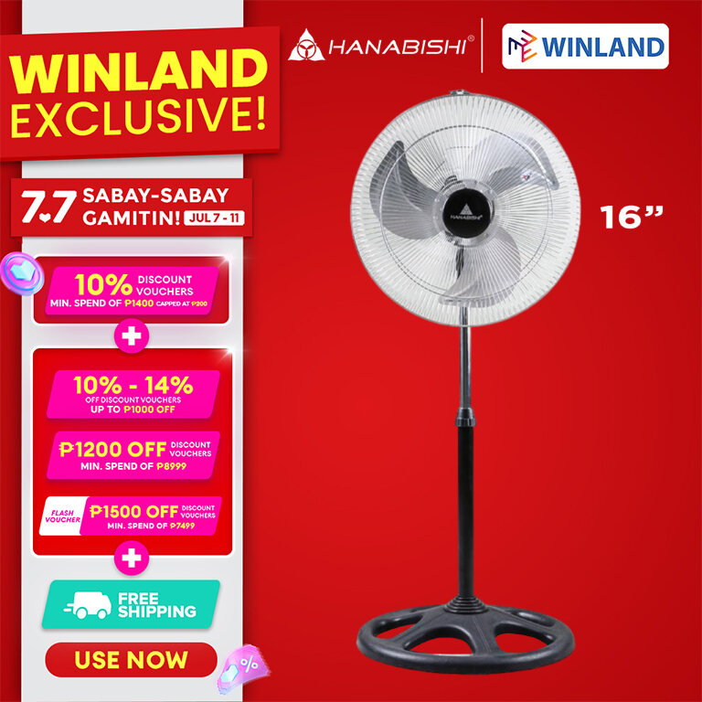 Hanabishi 16" Strong Wind Industrial Stand Fan