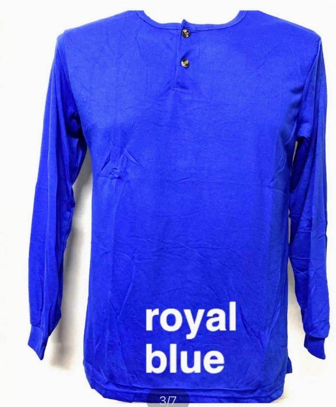 Long sleeve pang trabaho/construction worker plain with button for men