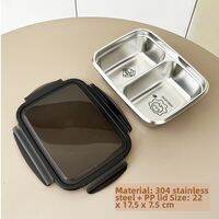 WODEBAIHUI | Stainless Steel Large Capacity Sectioned Meal Box