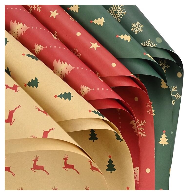 Christmas Gift Wrapping Paper Waterproof Christmas Flower Pattern Gift Brown Paper Peaceful Night Bouquet Packaging New Model Presyo  1,399 Piso*Libreng Shipping