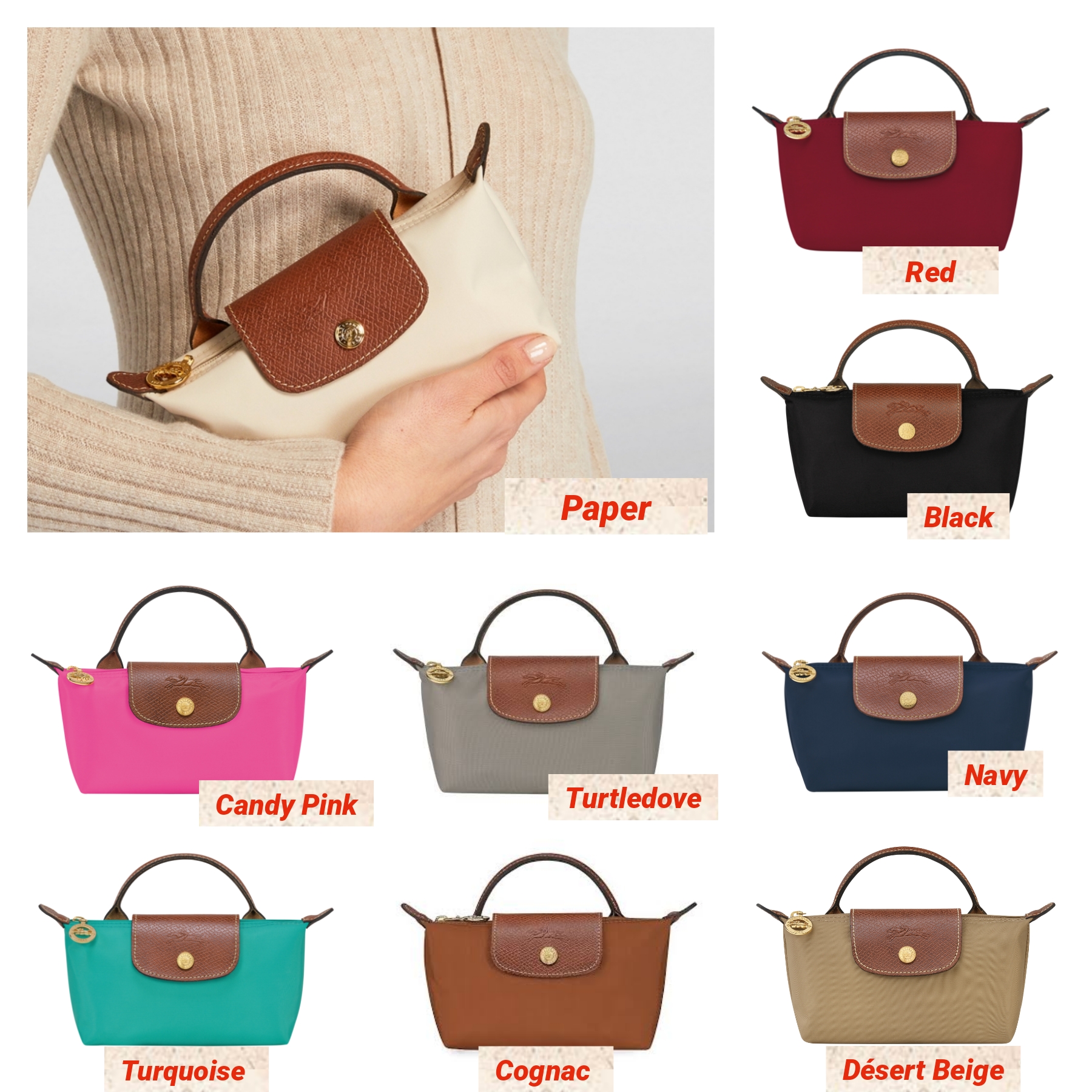 ✨LONGCHAMP - Mini pouch with handle สุดคิ้วท์💕✨, Gallery posted by  Kistaガン🌙✨