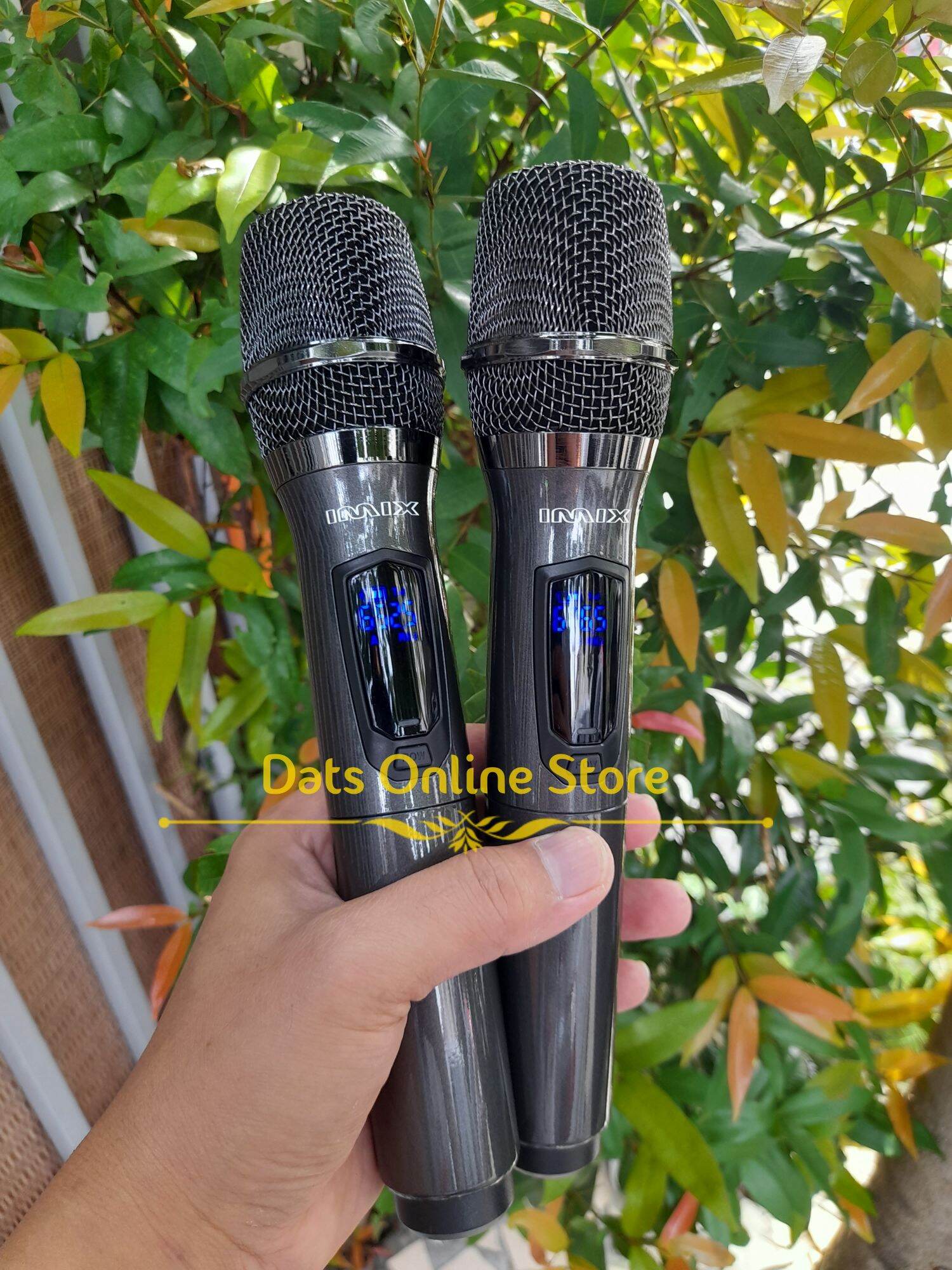IMIX UHF Dual Wireless Microphone with Rechargeable Battery and
