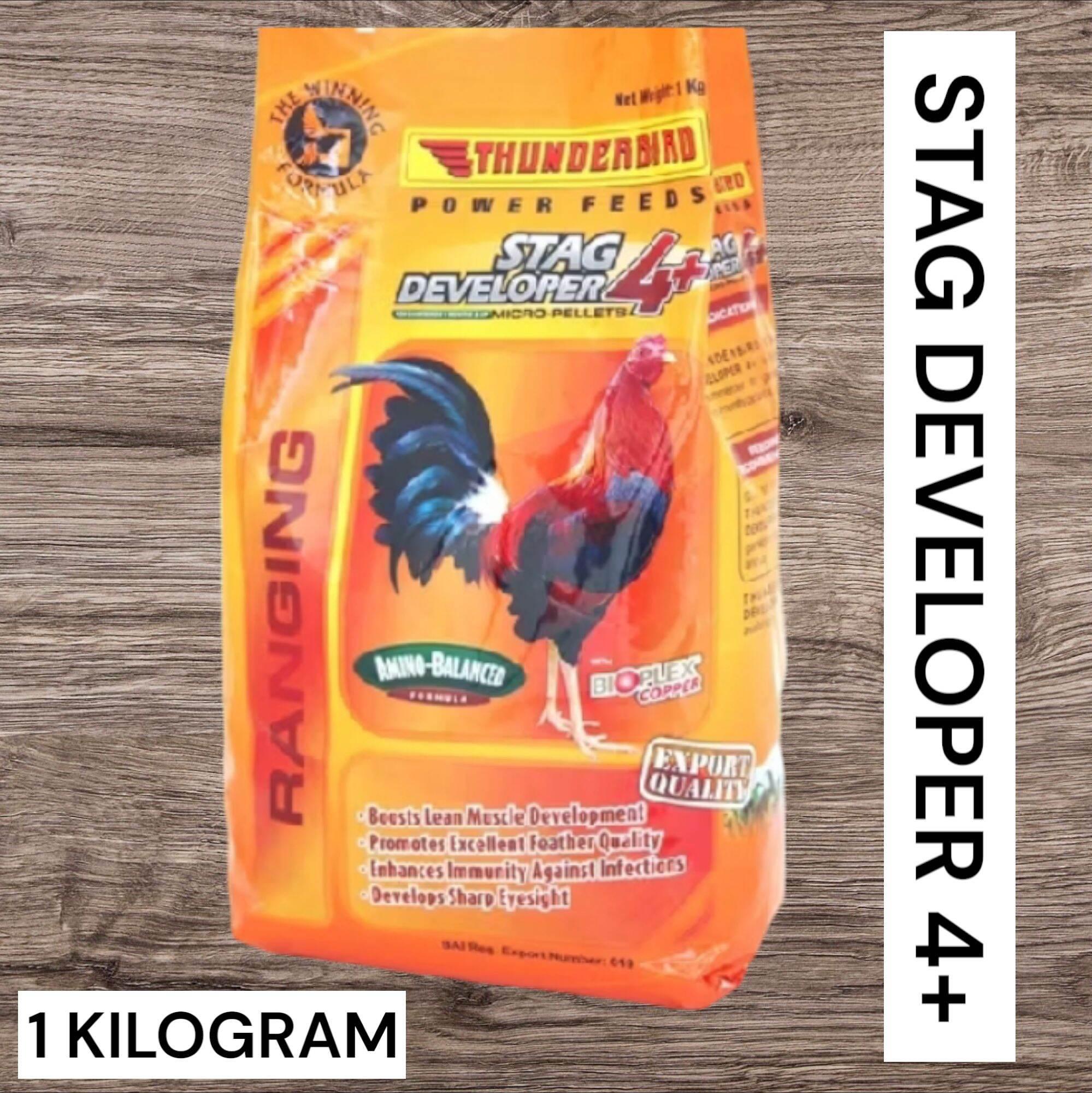 THUNDERBIRD STAG DEVELOPER 4+ FEEDS FOR GAMEFOWL (1 KILOGRAM) | Lazada PH