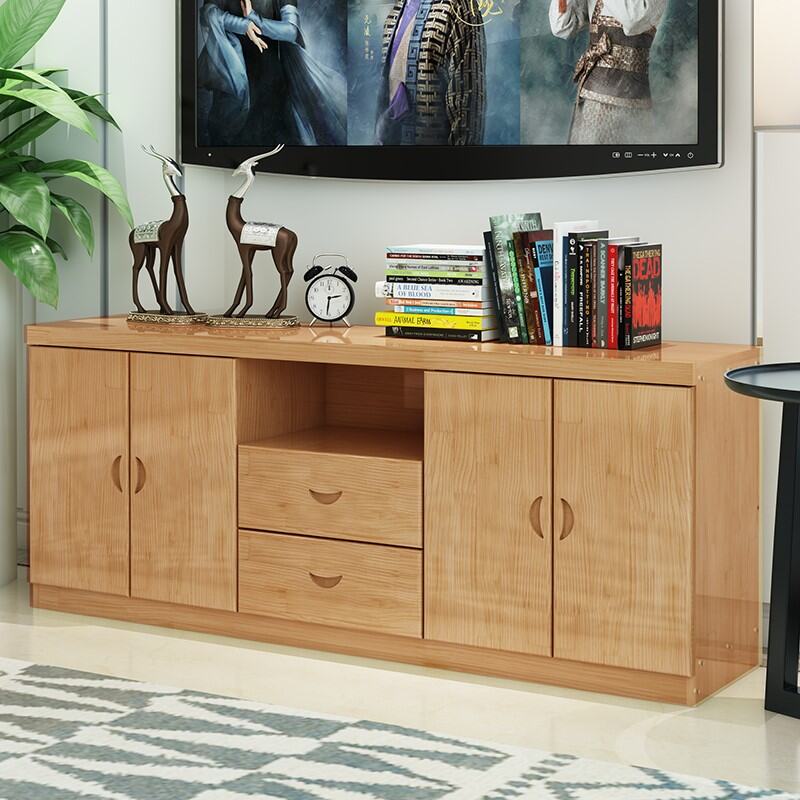 Solid Wood TV Simple Locker Combination Pine TV Low