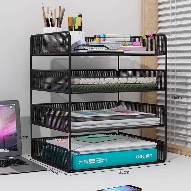 Project File Storage Office Office Desk Multi-layer File Frame Document Storage Rack Desktop ...