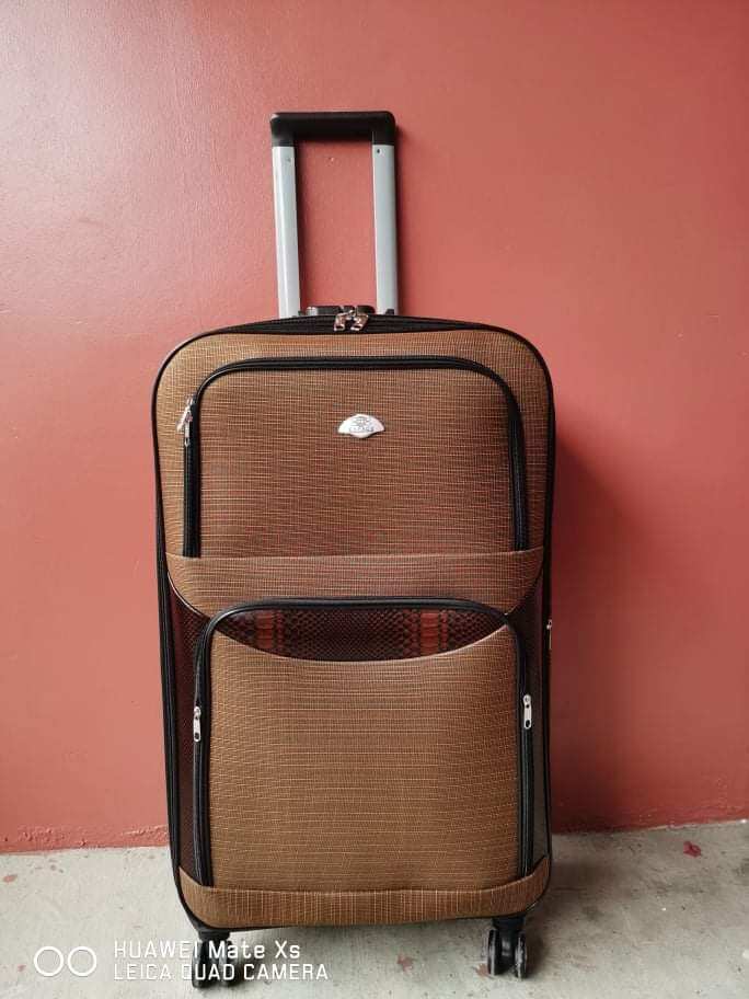 kangol silver suitcase