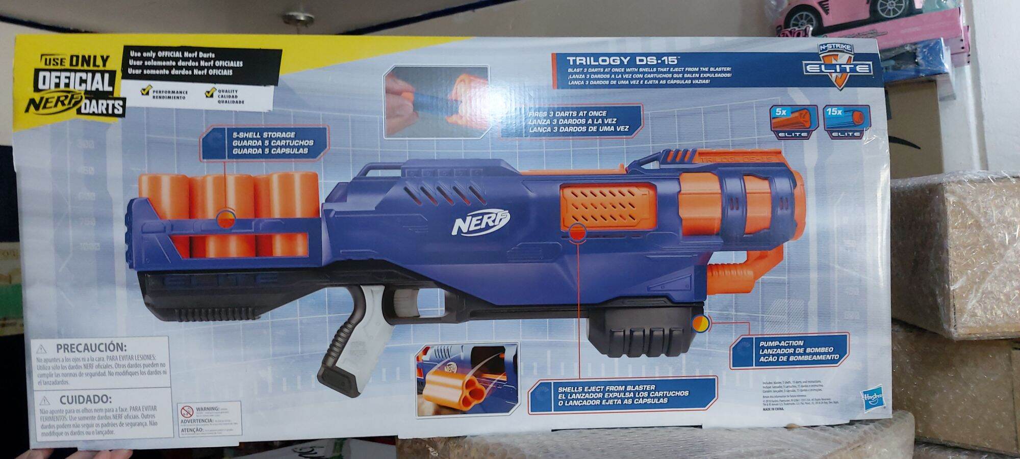 Pistola Nerf Elite Trilogy Ds15 Hasbro 