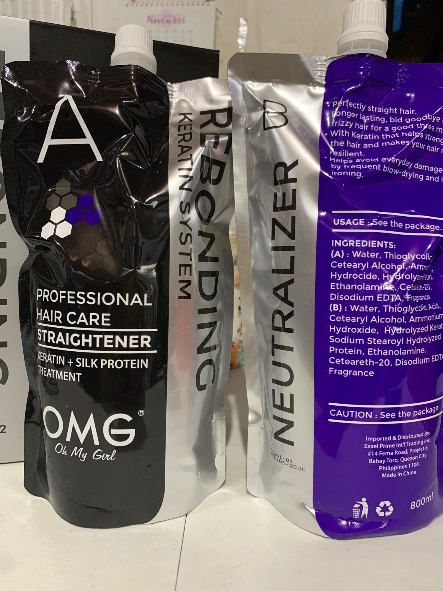 OMG Rebonding Keratin System Hair care Hair Straightener + Silky