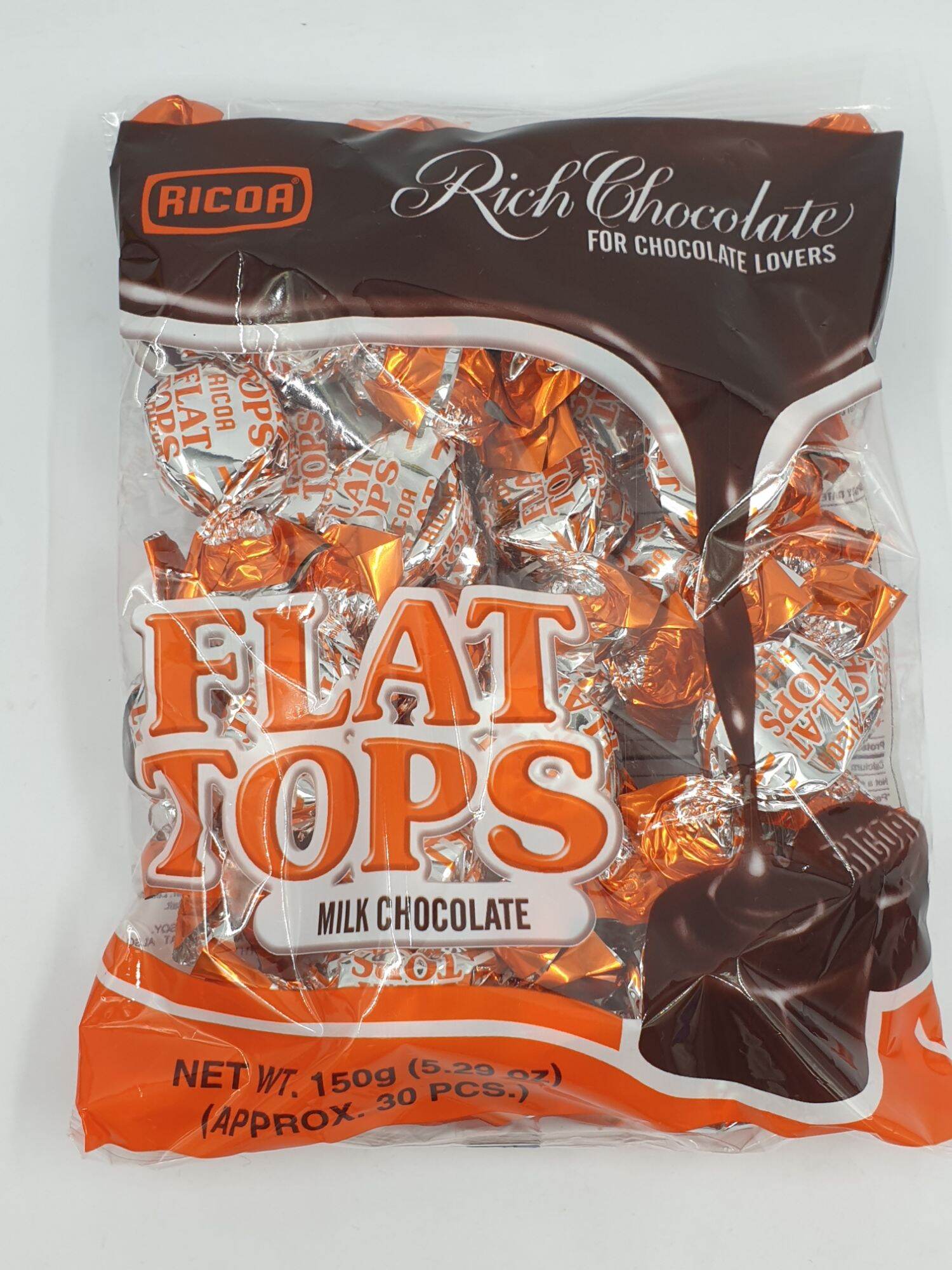 Flat Tops Package RICOA milk chocolate candy 150 g ( 30 pcs