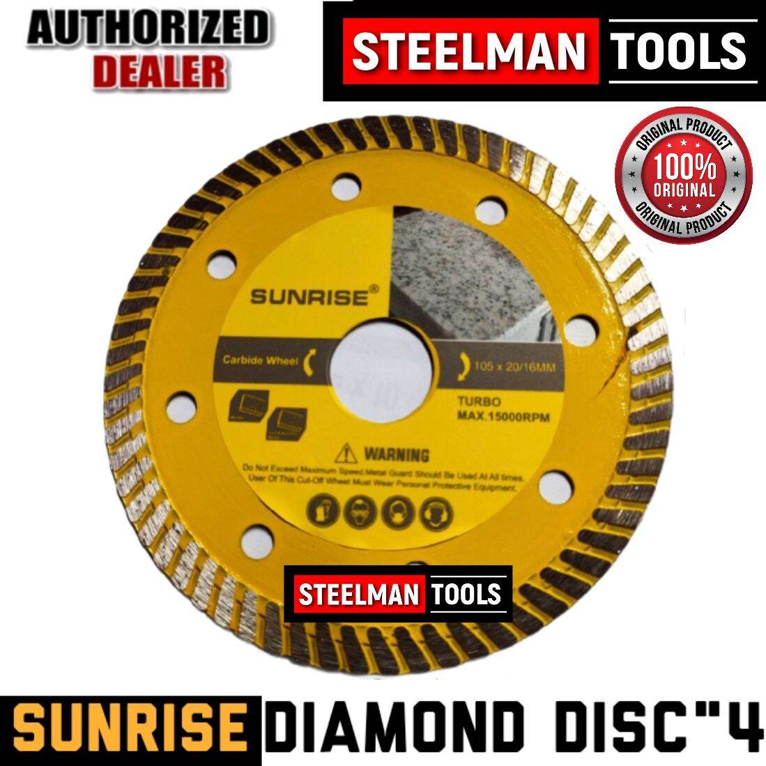 SUNRISE DIAMOND DISC THIN TILES. FOR GRINDER. CUTTING TILES. HEAVY DUTY