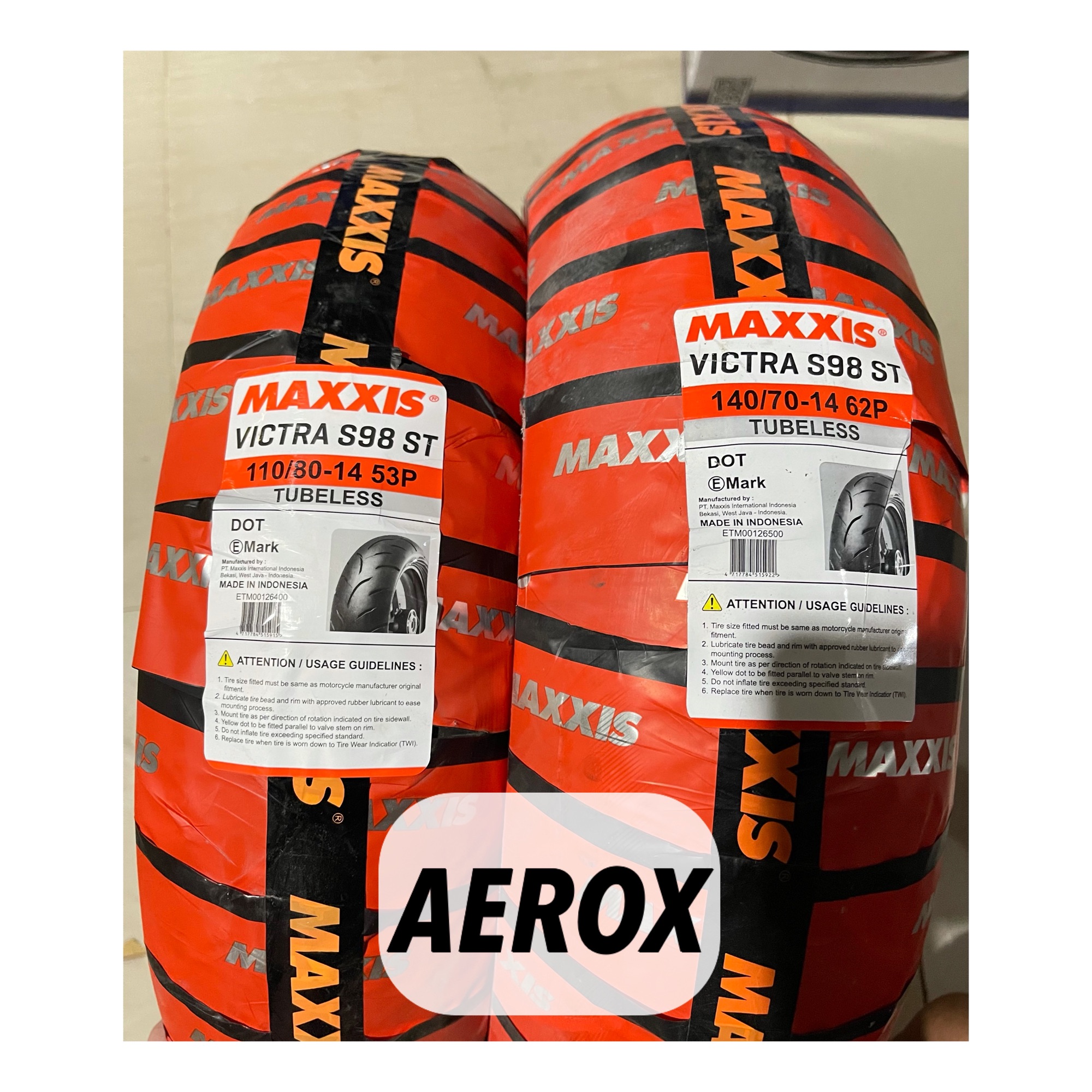 Maxxis Tire for Aerox 110x80x14 | 140x70x14 Tubeless