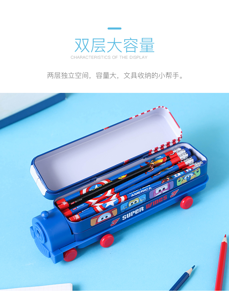 New Cartoon Shape Pencil Box Having Sketch Pen/Stationary Kit – 12